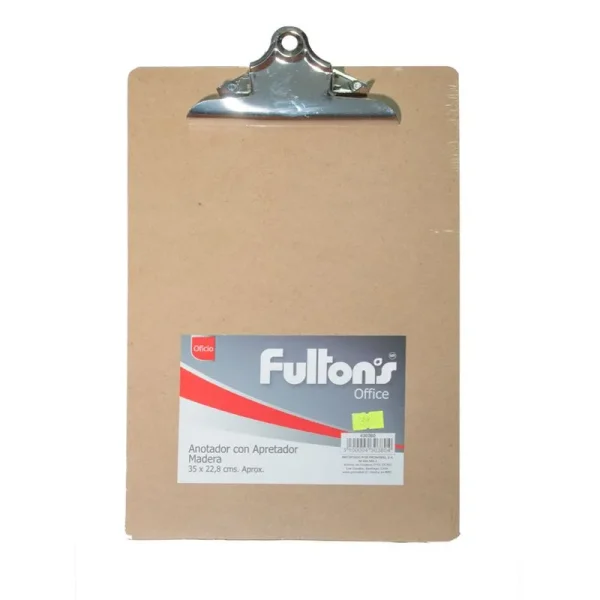Anotador De Madera Con Apretador Metalico [35x22.8cm]