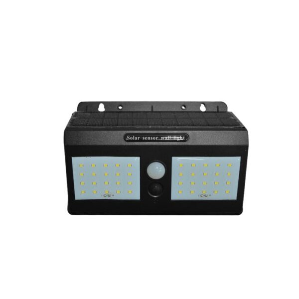 Foco Mural LED Solar 8W Sensor Movimiento Negro