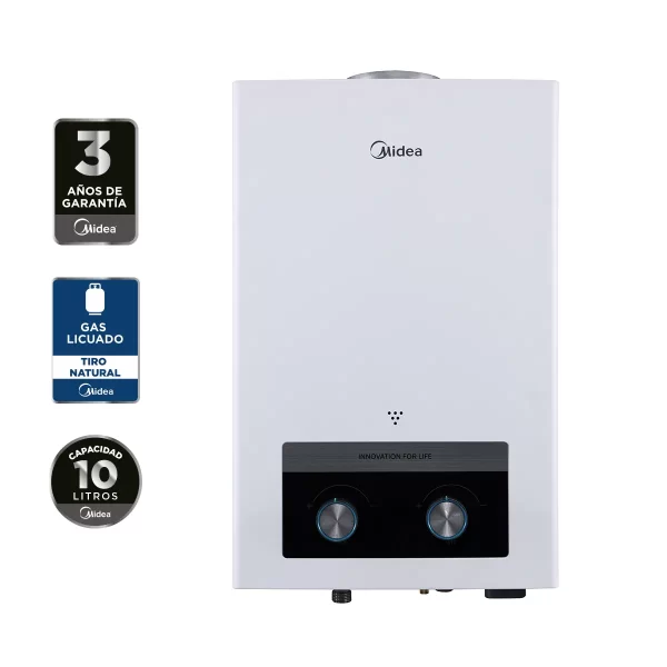 Calefont Midea 10L - Tiro Natural, GPL