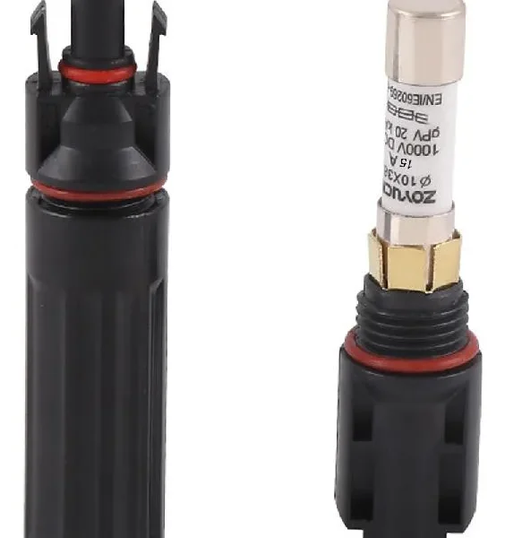 Conector Porta Fusible Solar MC4 Fus (Con Fusible 15A 10X38mm)